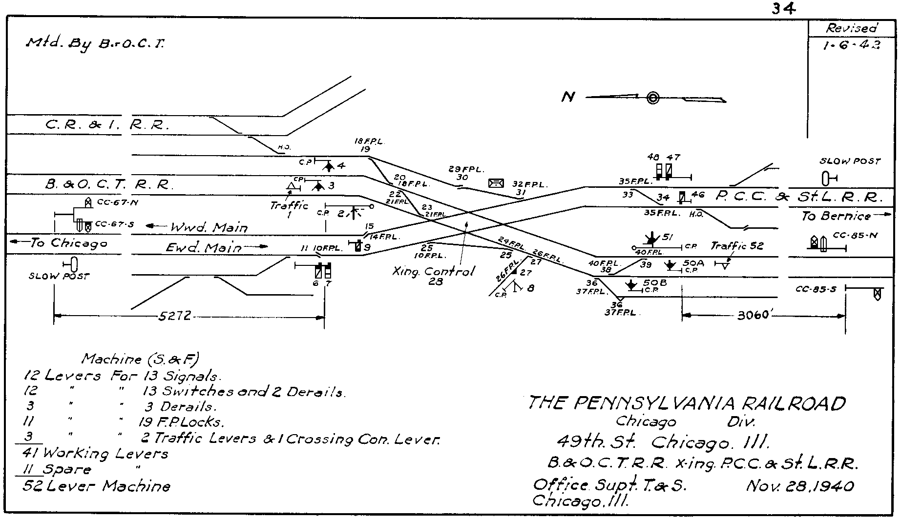 PRR Interlocking Diagrams Logansport to Chicago Main Line