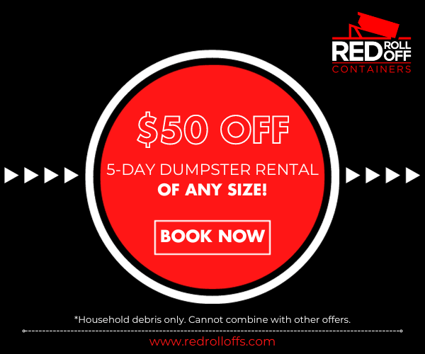 Roll Off Dumpster Prices in GA Red Roll Off Containers