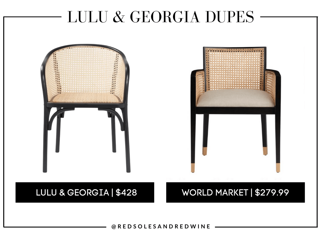 Lulu and Dining Chair Dupes + Styling Inspiration Red Soles and Red Wine