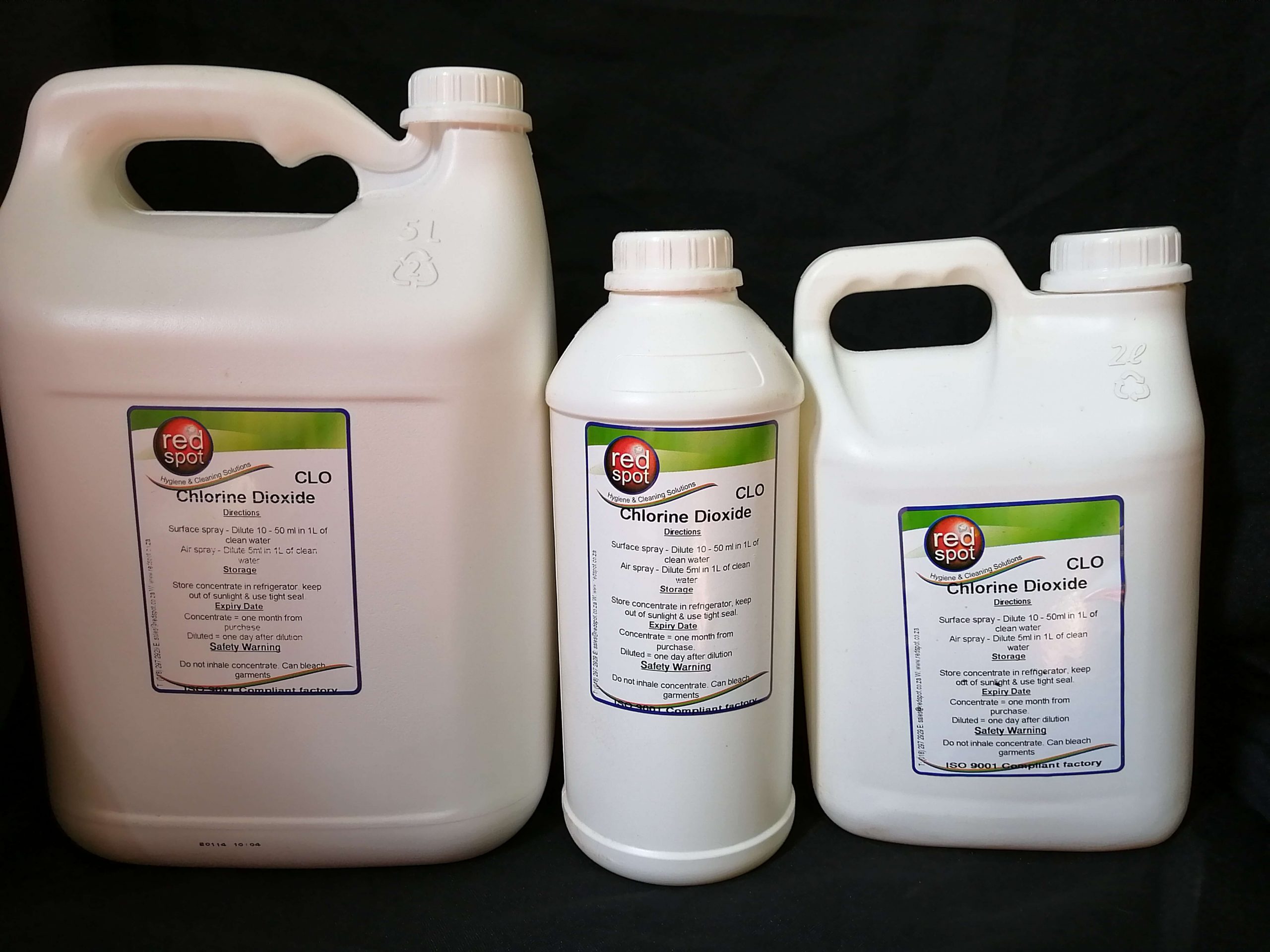 A Pool Chem Chlorine Dioxide RTU Liquid (2000ppm) Red Spot