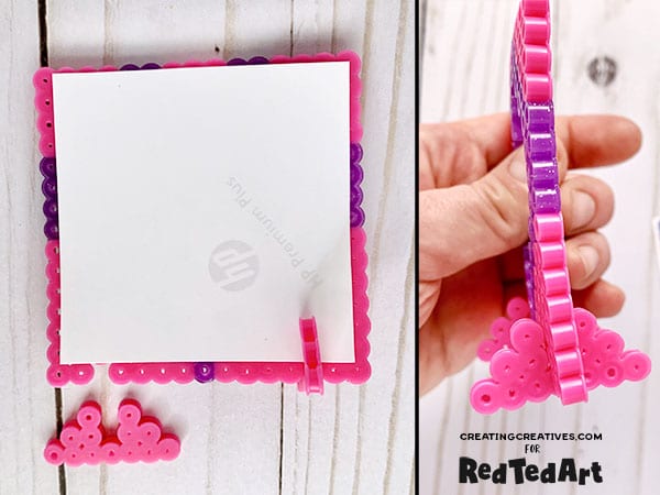 Perler Bead Picture Frame Heart for Valentines - Red Ted Art - Kids Crafts