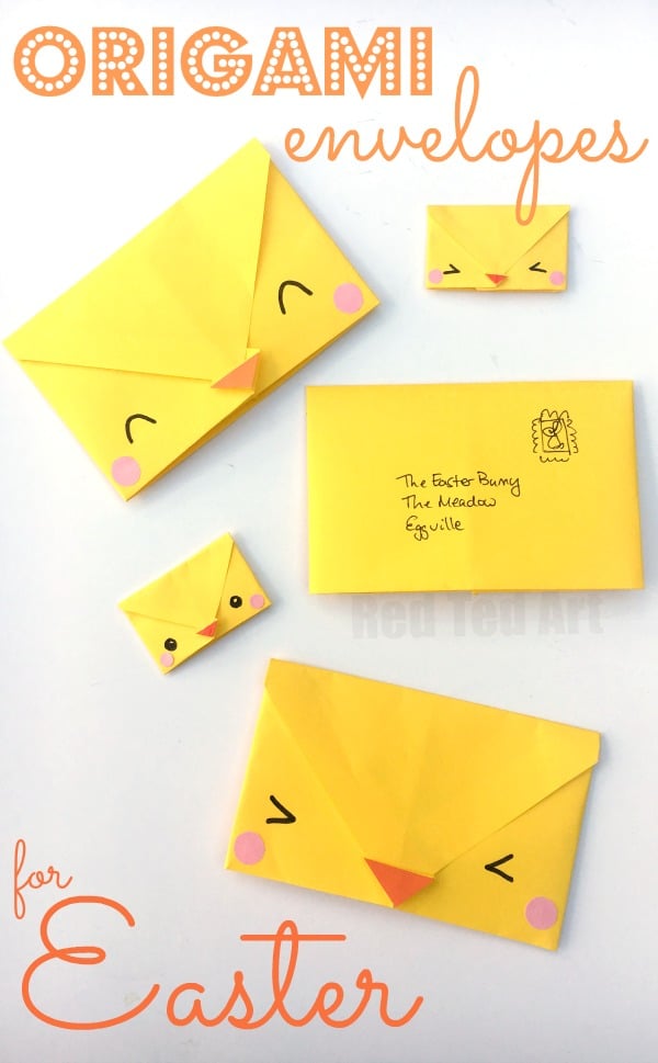 Origami Envelope Chick Paper Crafts for Kids Red Ted Art Kids Crafts