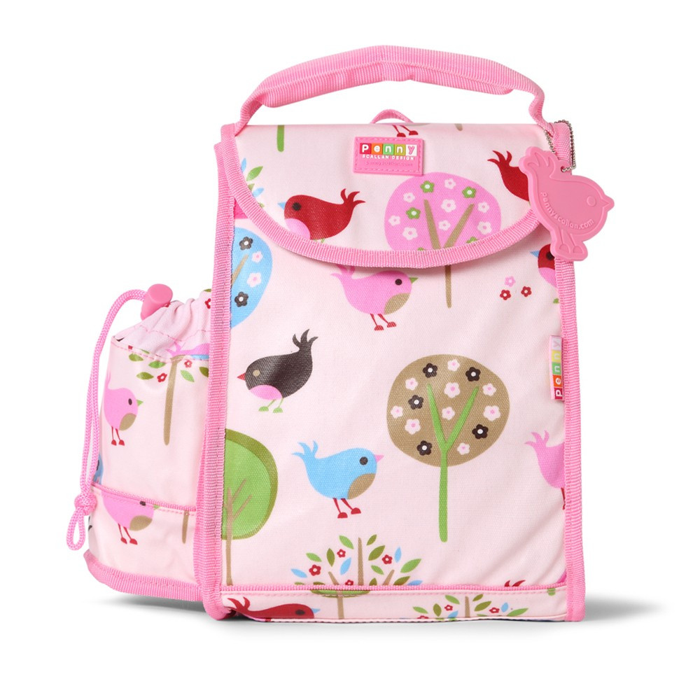 Kids Backpack Lunch Bag Chirpy Bird Red Wrappings