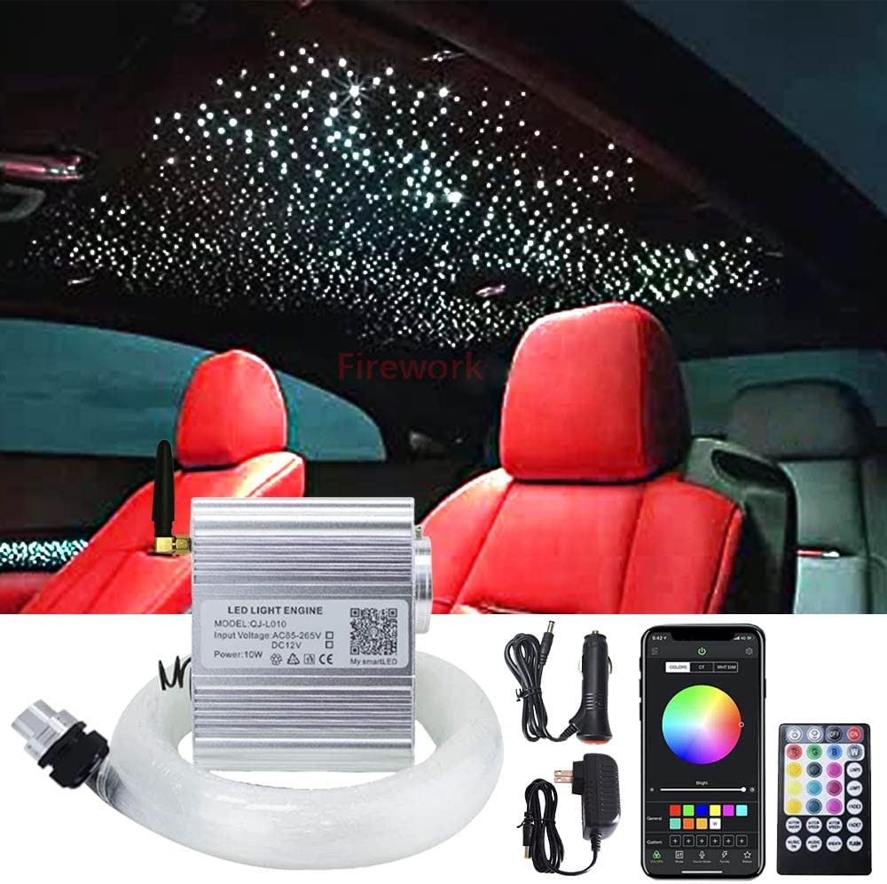 Starlight Fiber Optic Twinkle Headliner / Meteor Shooting Star Kits Reeces Auto Headlining Repairs