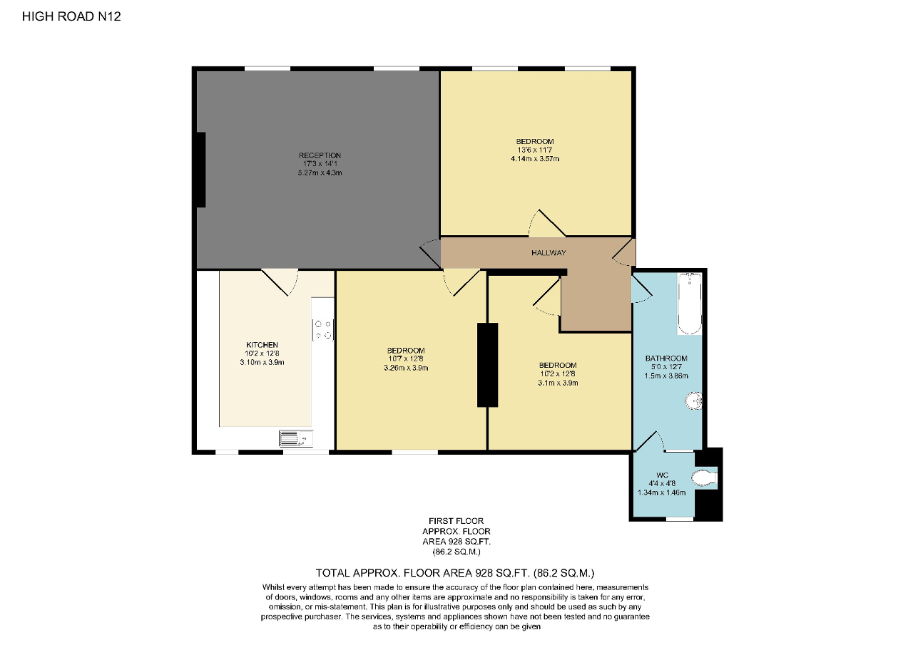 3 Bedroom Flat For Sale in High Road, North Finchley, London, N12 8PT