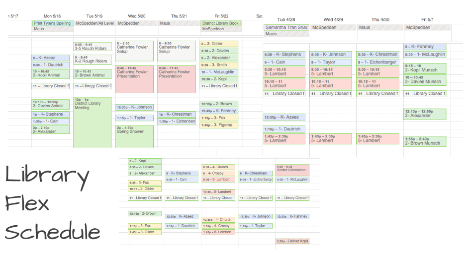 Reedy Library Library Scheduling