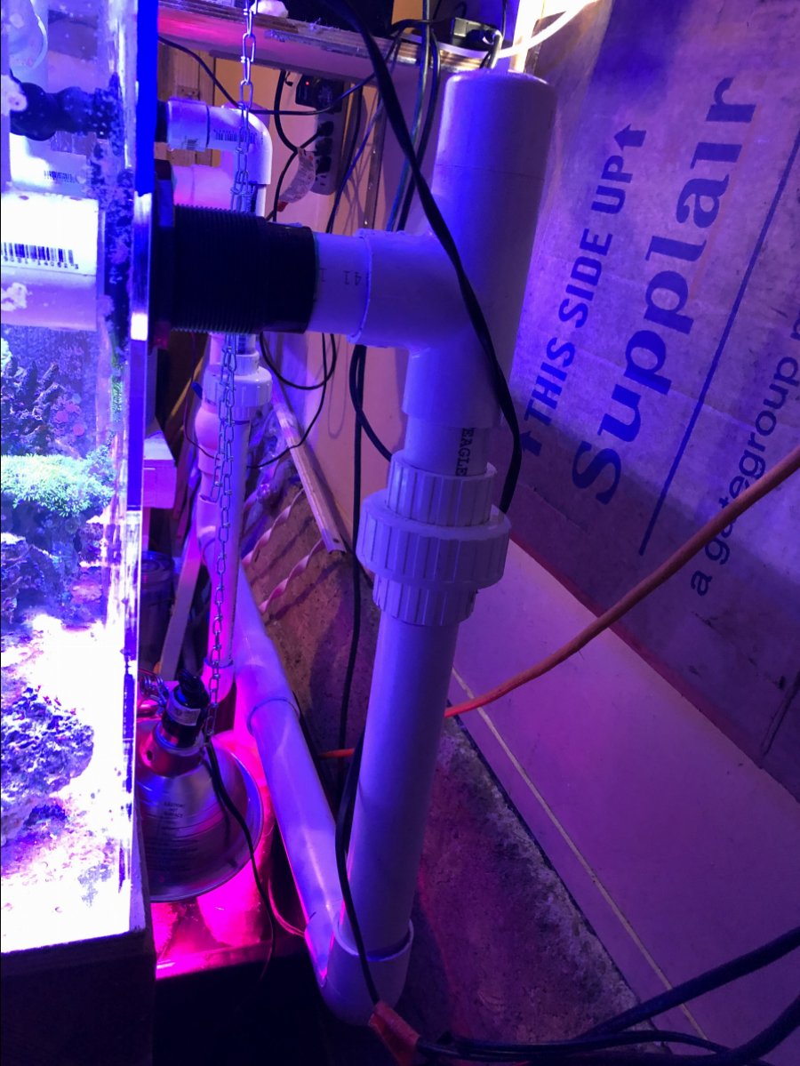 horizontal PVC Pipe overflow REEF2REEF Saltwater and Reef Aquarium Forum
