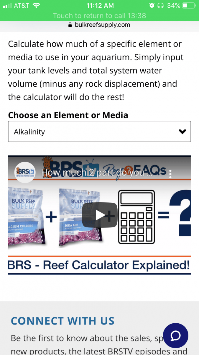 Dosing Calculator not working on iPhone/Safari. REEF2REEF Saltwater