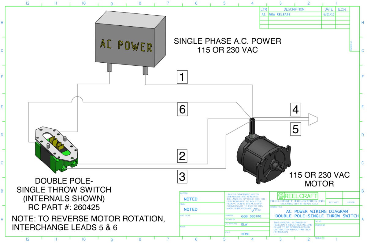 Reelcraft EH37128 M12D 1 in. x 150 ft. Premium Duty 12 V DC Motor