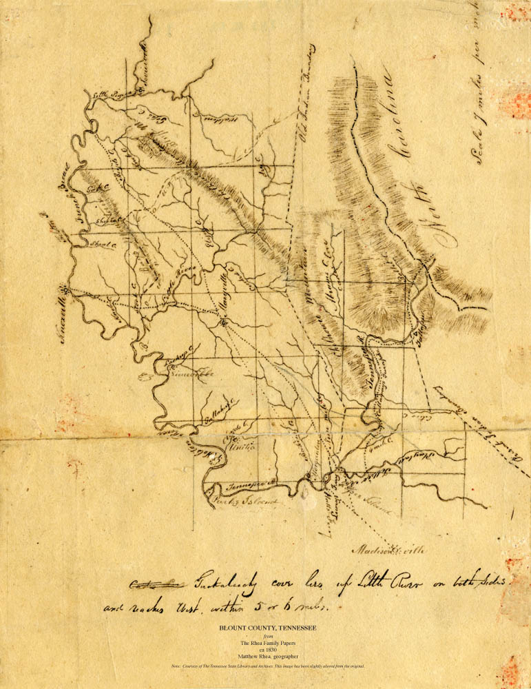 Maps of Al & TN Matthew Rhea 1830