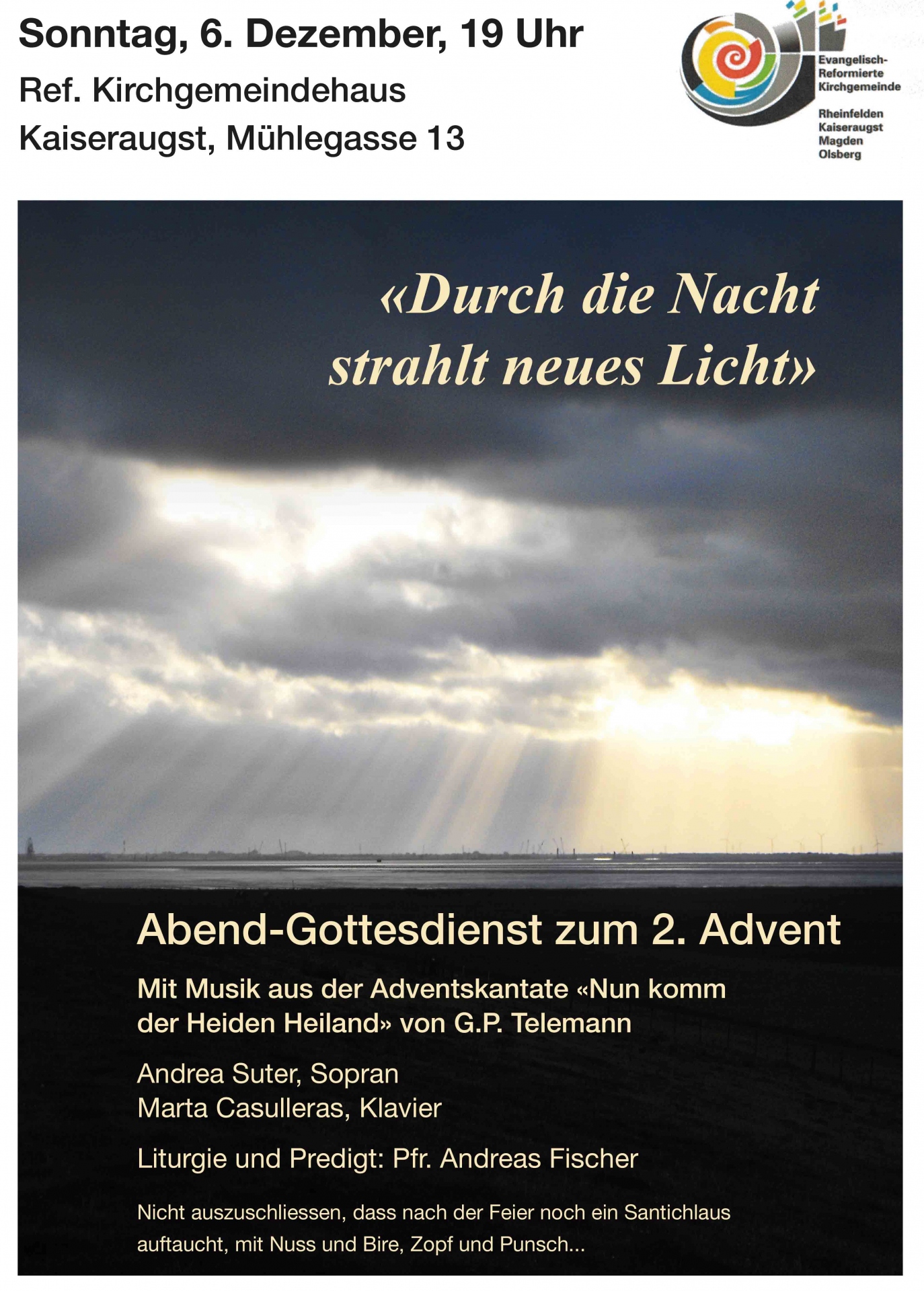 AbendGottesdienst zum 2. Advent, Reformierte Kirchgemeinde Rheinfelden