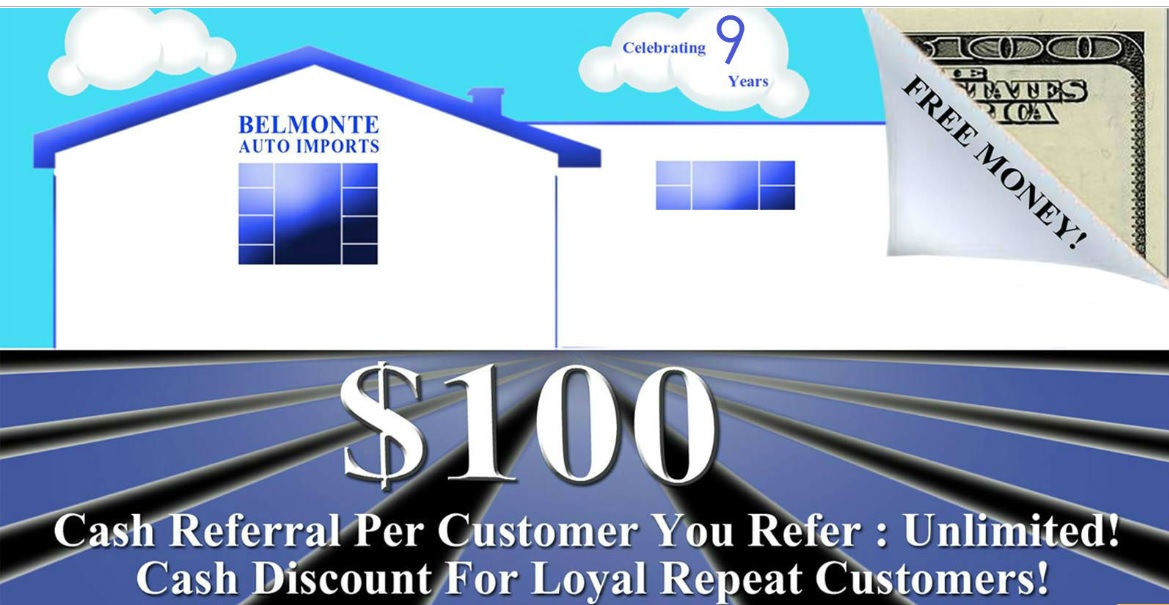 Belmonte Auto Imports 100 Referral Program ReferWise