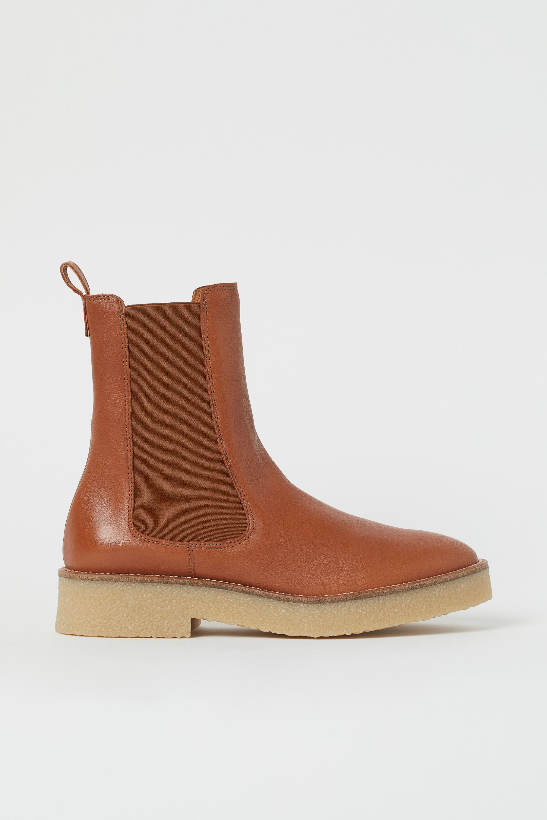 H&M + Leather Chelsea Boots