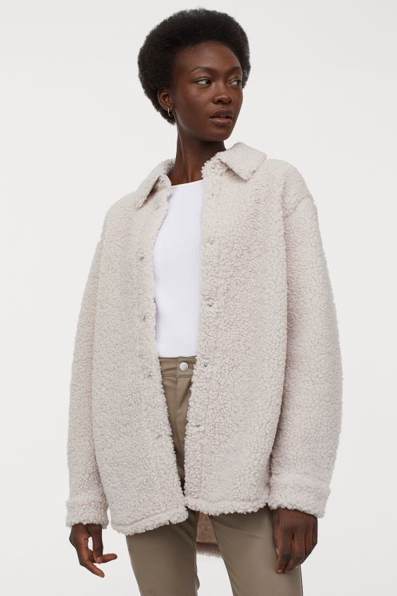 H&M + Faux Shearling Shacket