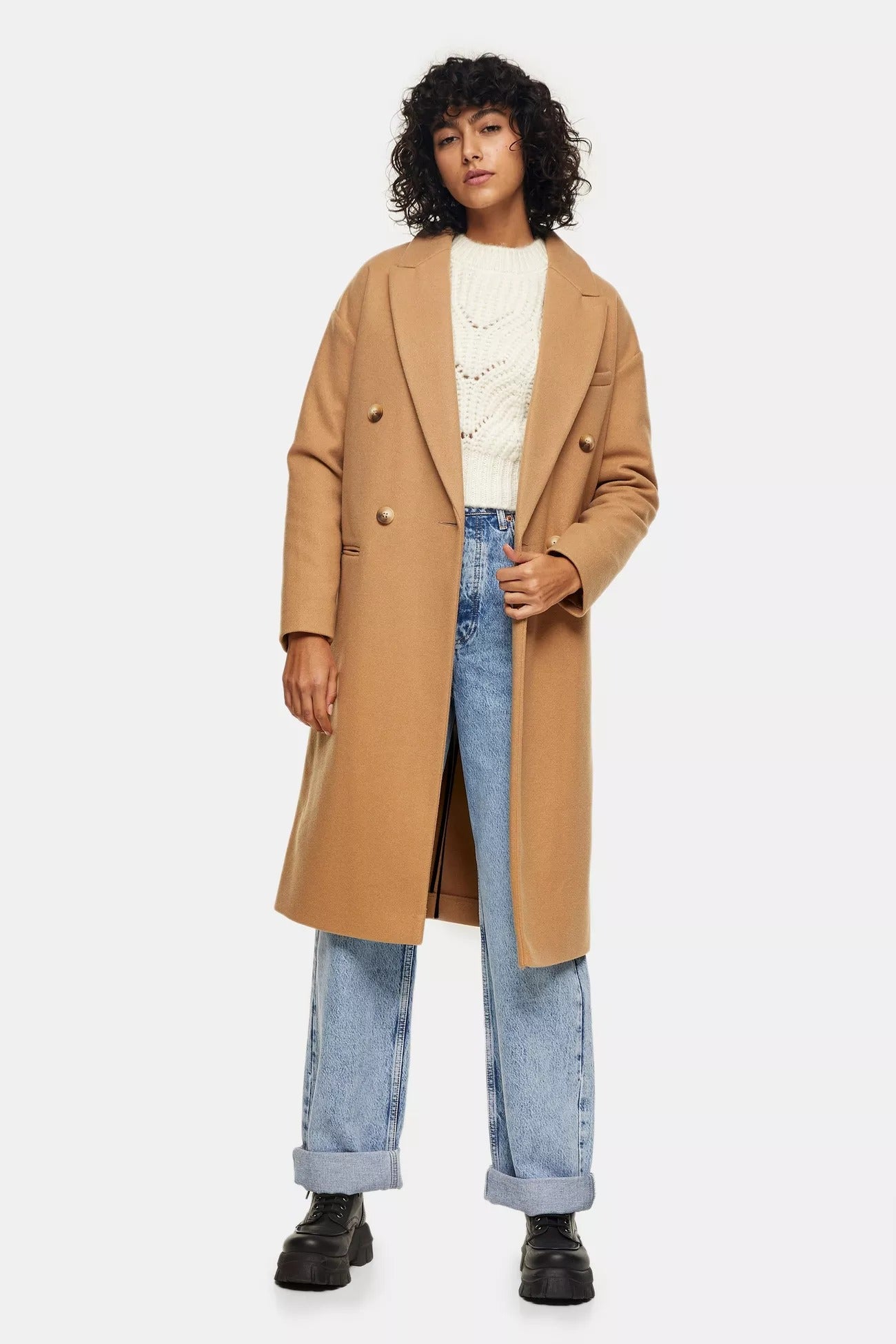 + Camel Classic Double Breasted Coat