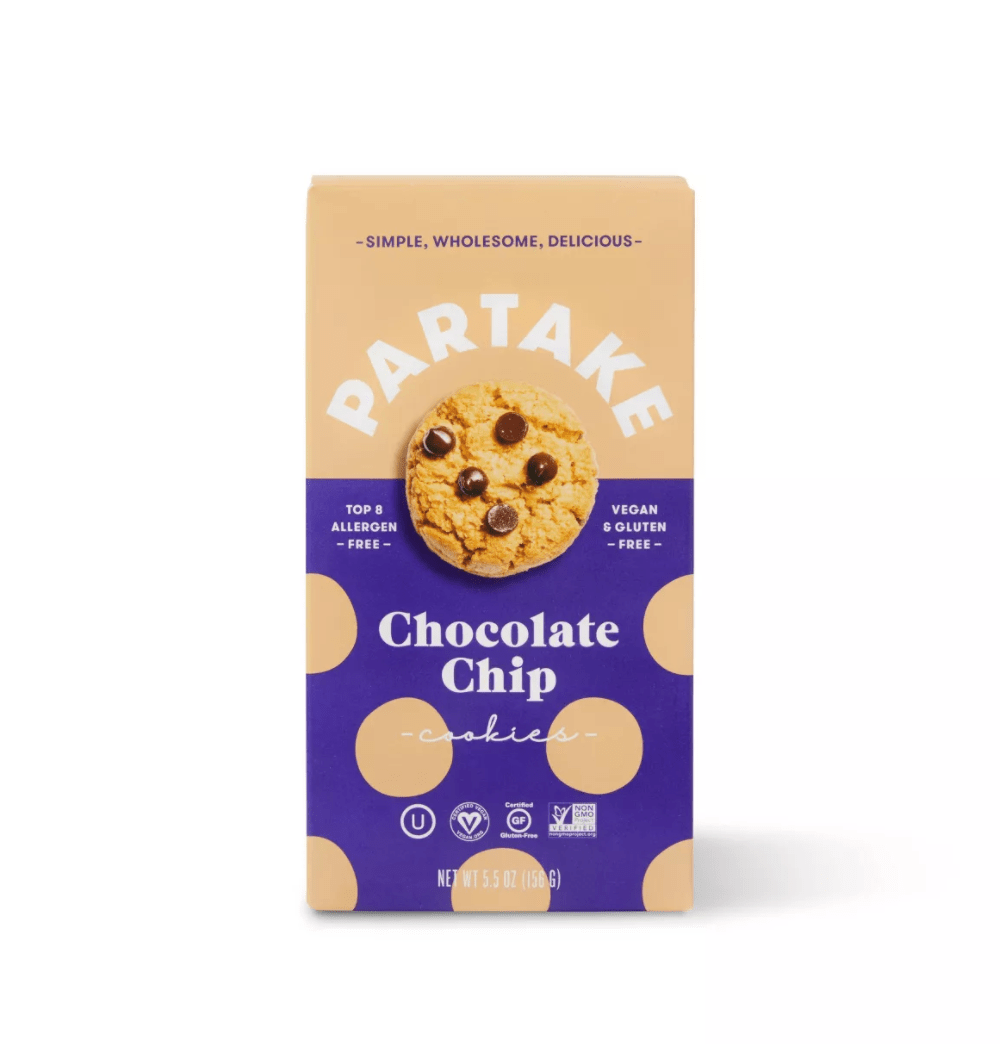 Partake + Partake Gluten Free Vegan Chocolate Chip Cookies