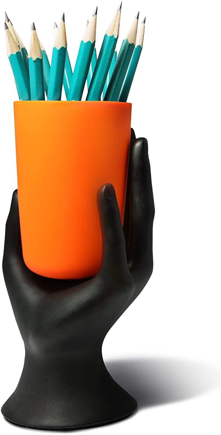ARAD + Hand Cup Pen/Pencil Holder by LilGift (Orange)