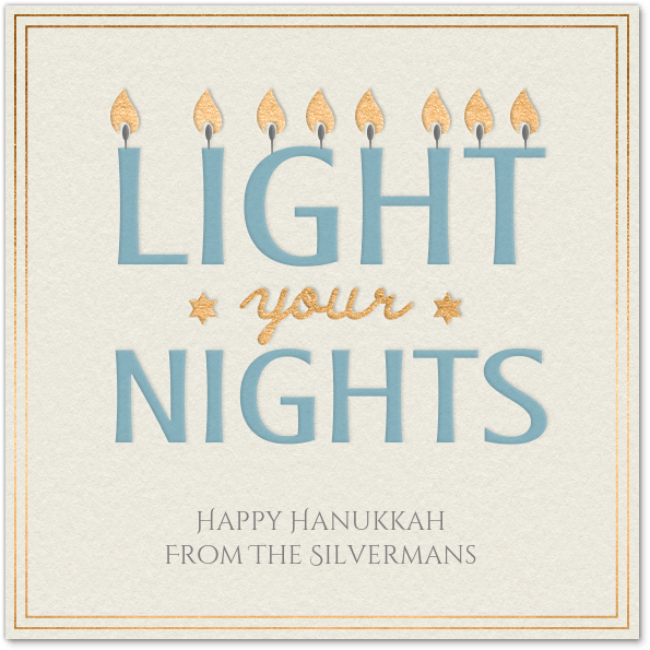 Evite Christmas Cards Evite + Light Your Nights Card