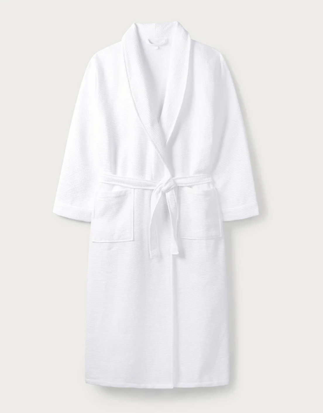 The White Company + Unisex Cotton Waffle Double Faced Robe