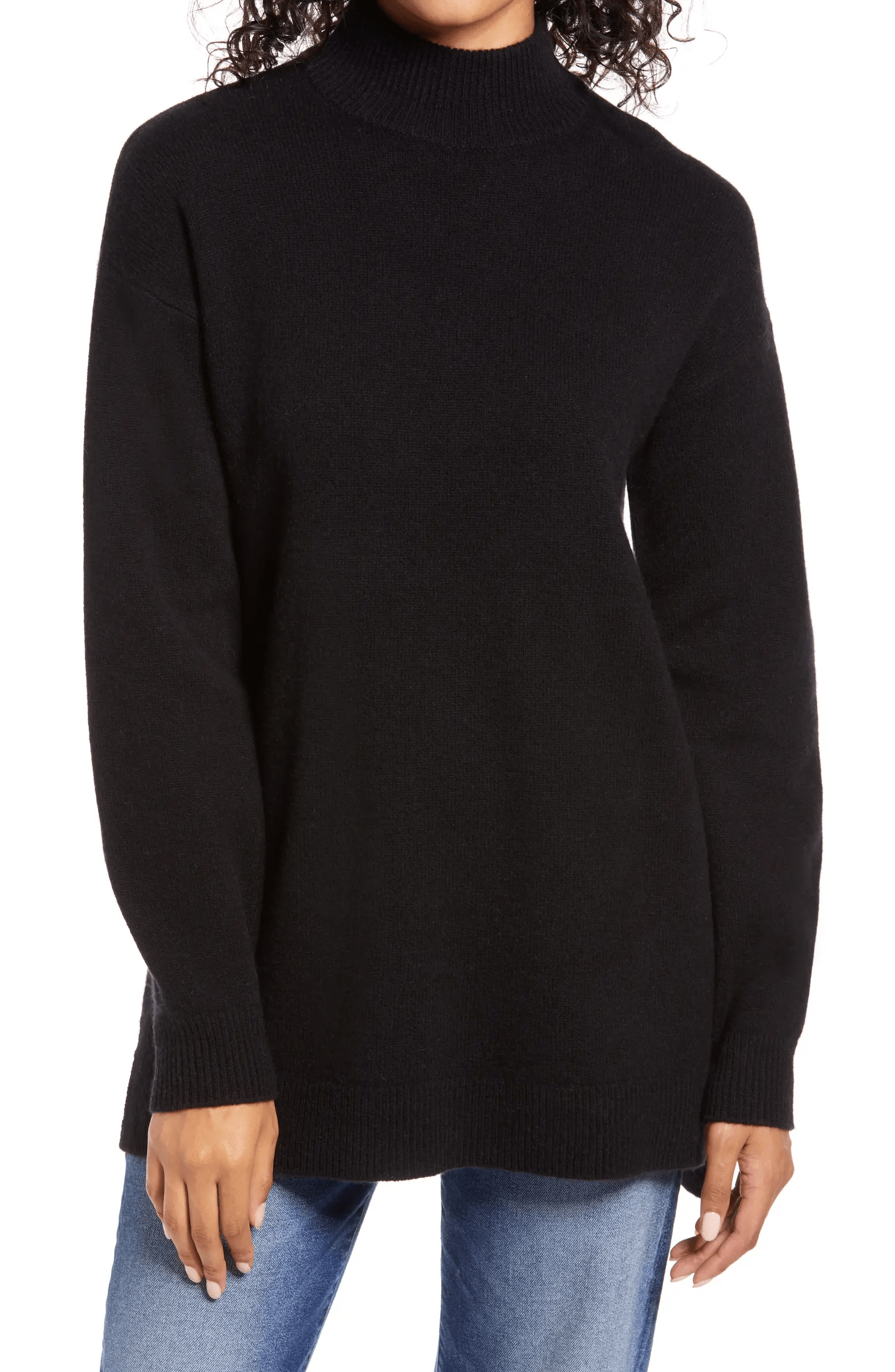 Halogen + Wool & Cashmere Turtleneck Sweater