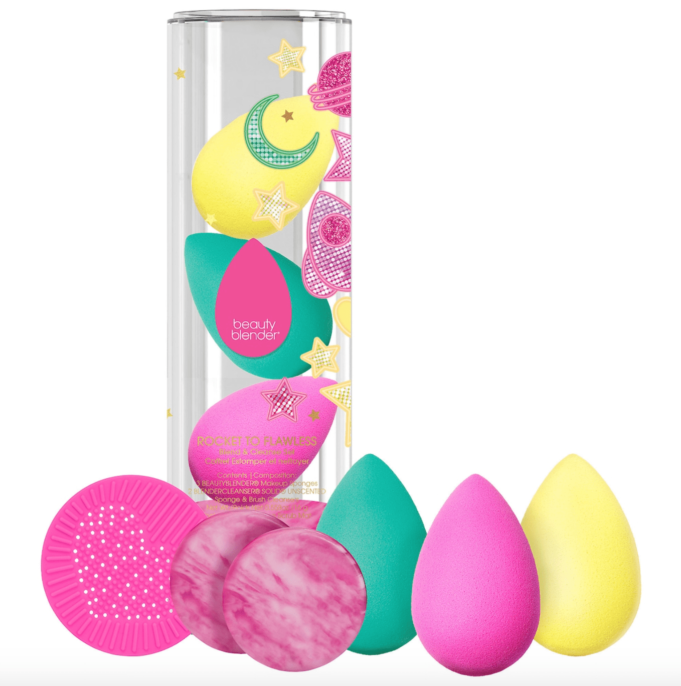 Beautyblender + Rocket To Flawless Blend & Cleanse Sponge Set