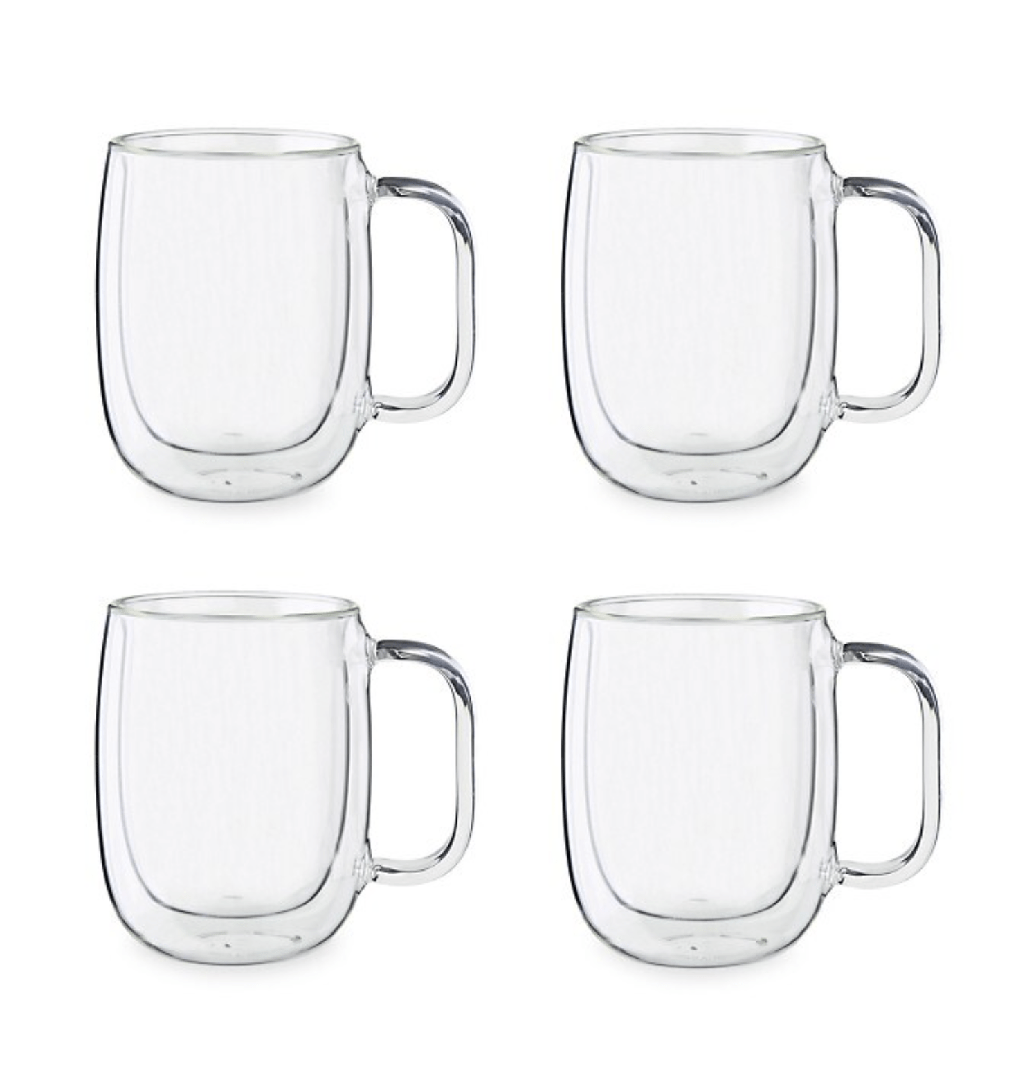 Zwilling J.A. Henckels + 4Piece DoubleWall Glass Coffee Mug Set