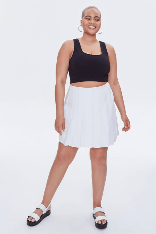 Forever 21+ + Plus Size PleatFront Skort