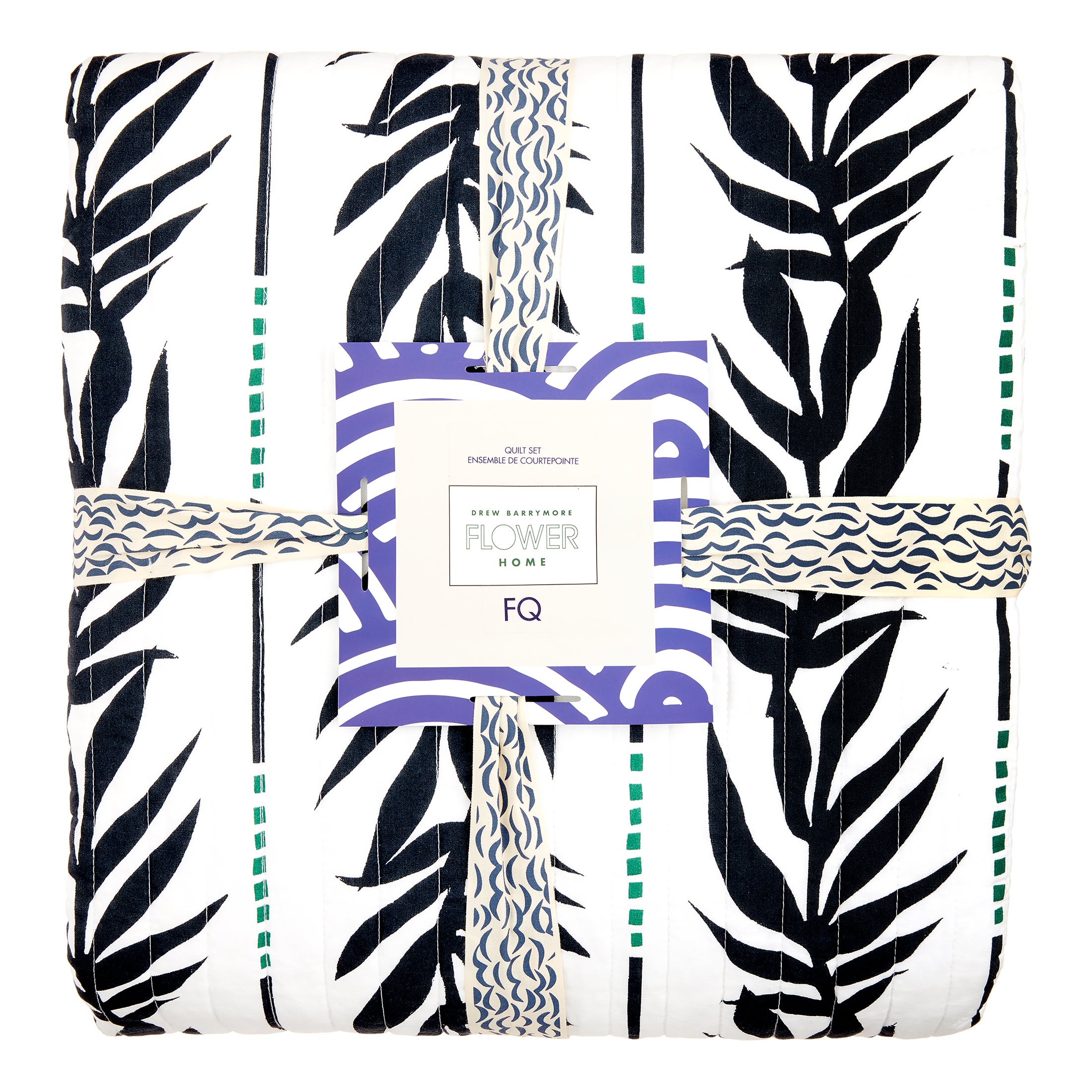 Drew Barrymore Flower Home + Vintage Palm 3 Piece Quilt Set