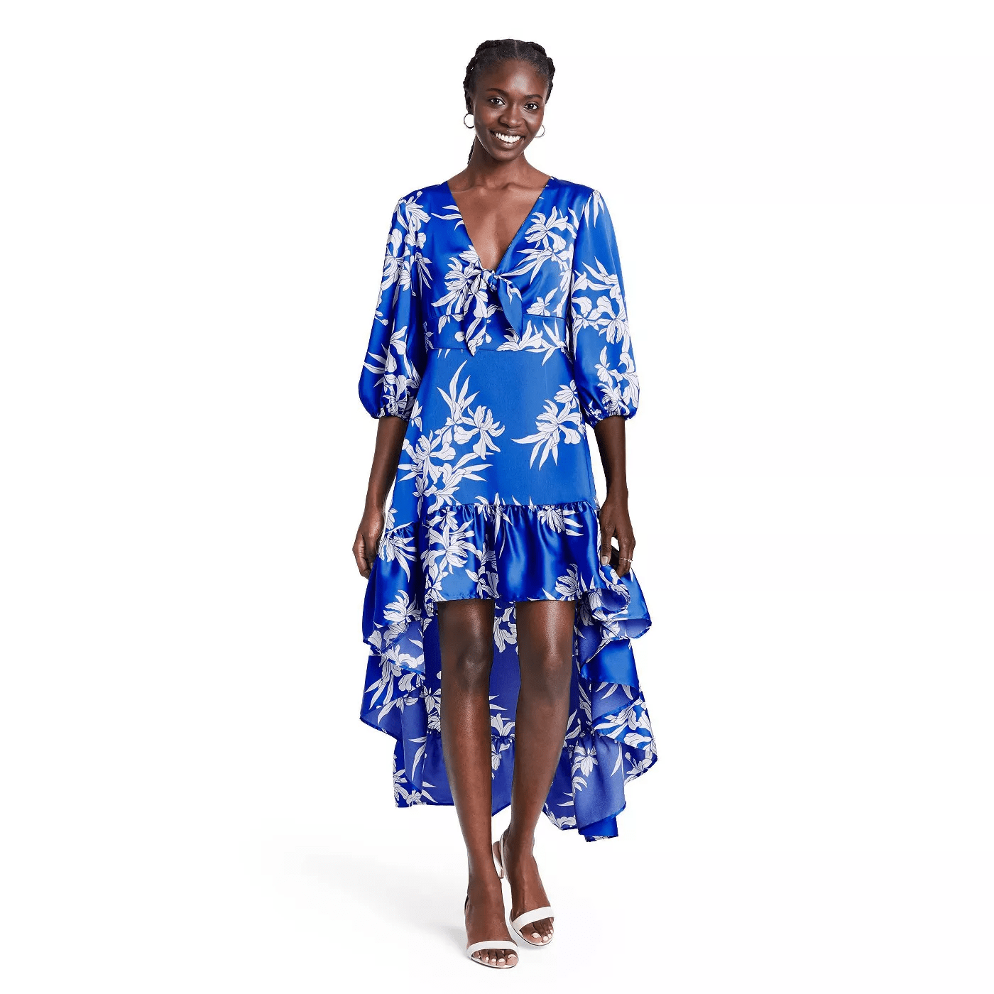 ALEXIS x Target + Floral TieFront HighLow Dress