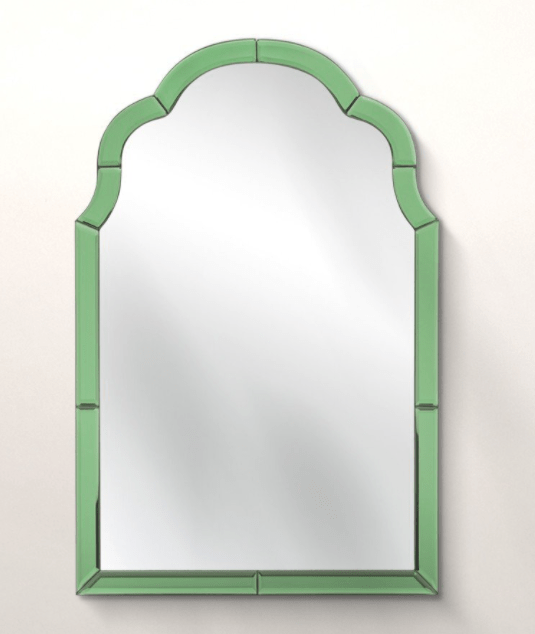 Oliver Bonas + Aurora Green Glass Wall Mirror
