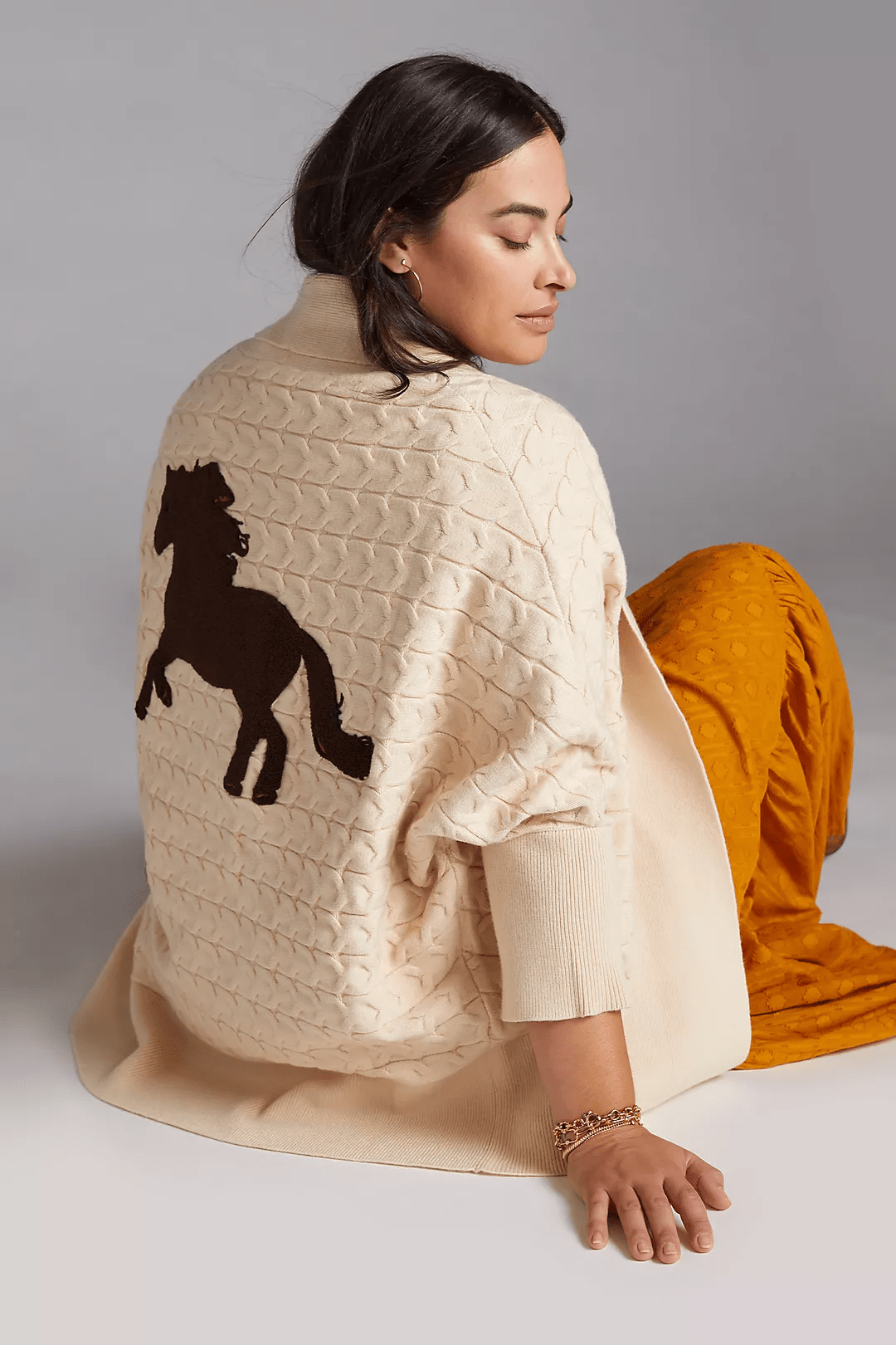 Anthropologie + Horses CableKnit Cardigan