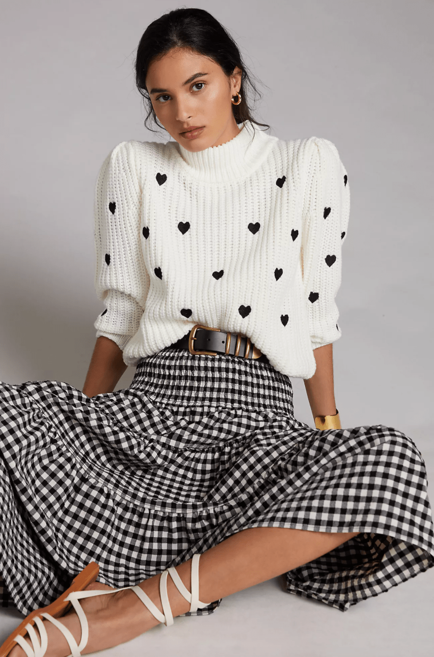 Anthropologie + Hearts Mock Neck Sweater