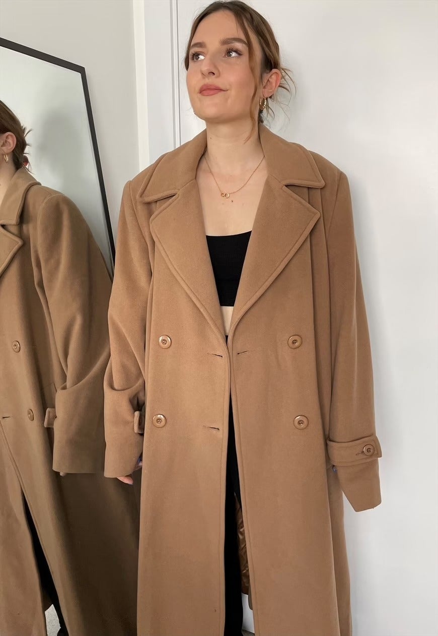 ASOS Marketplace + Oversized camel wool trench coat