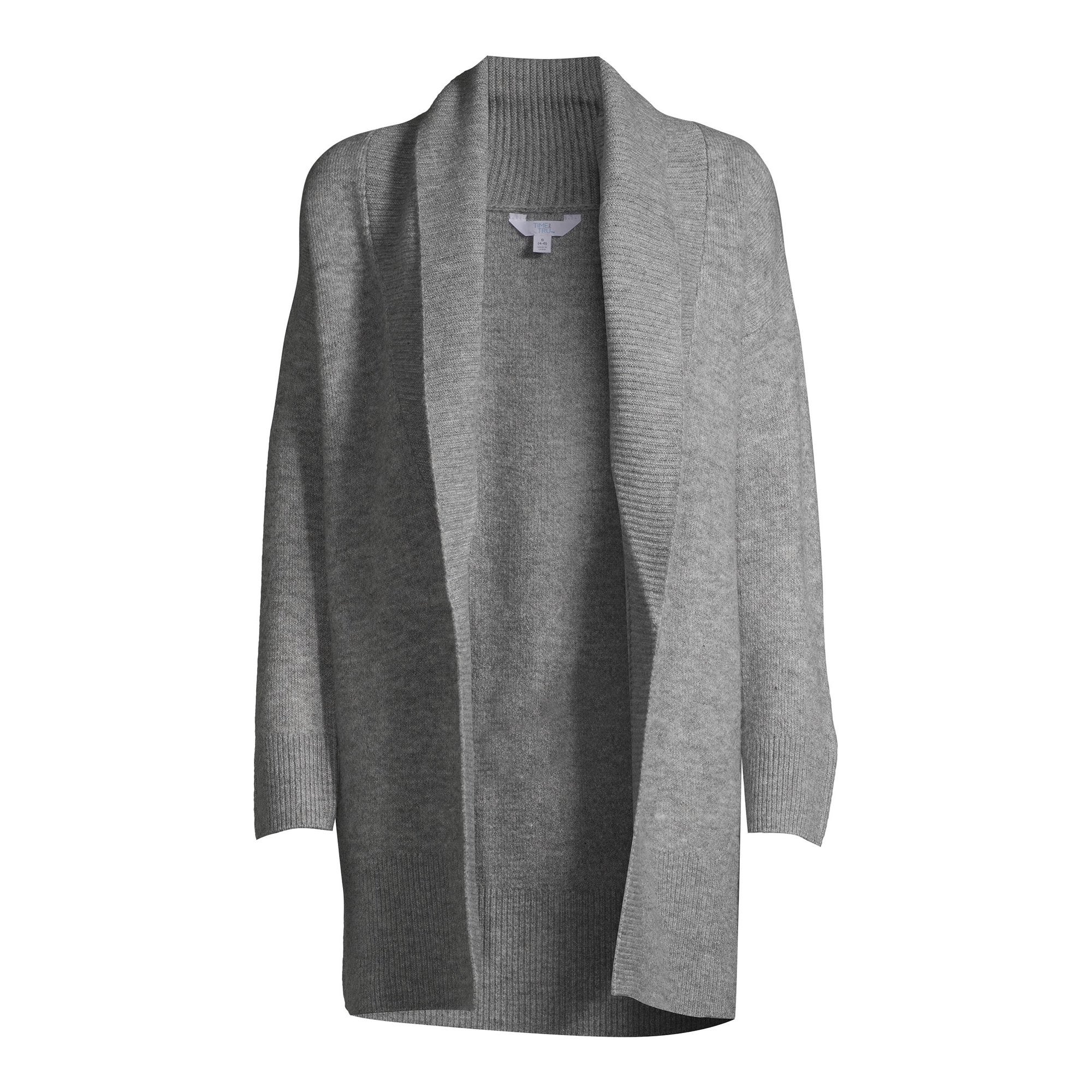 Time and Tru + Women’s Shawl Collar Cardigan Sweater