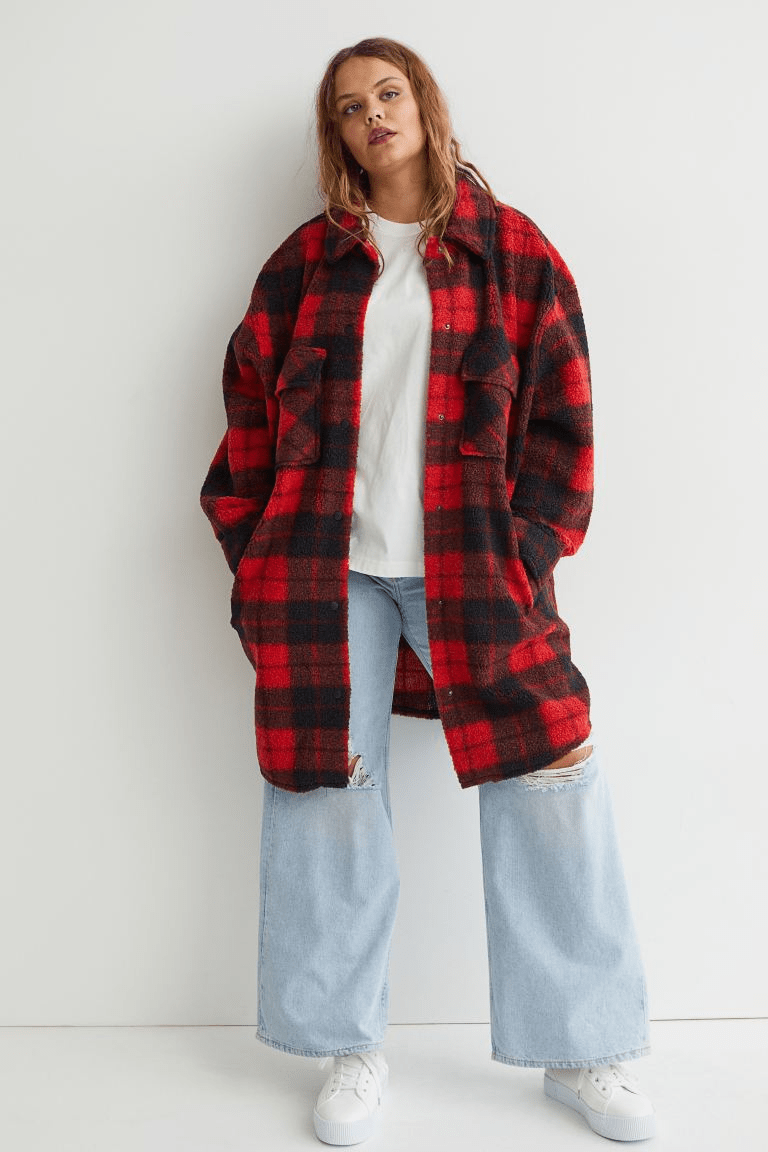 H&M + Long Shirt Jacket