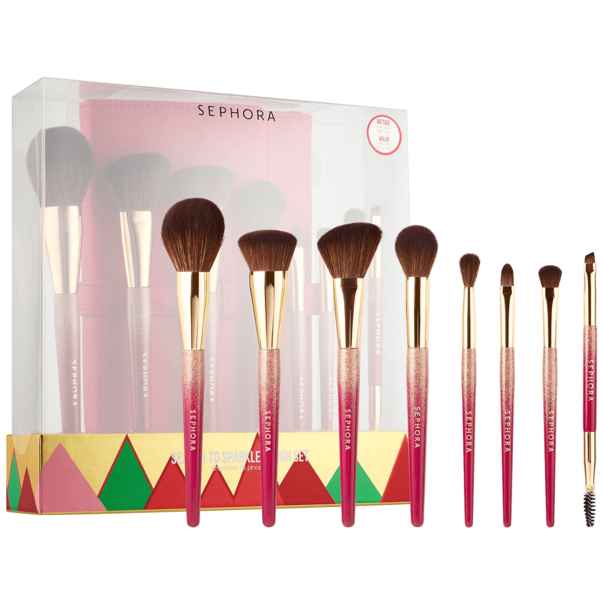 Sephora Collection + Season to Sparkle 8 Piece Makeup Brush Set