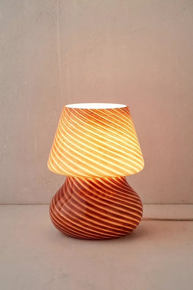 Urban Outfitters + Ansel Orange Stripe Table Lamp