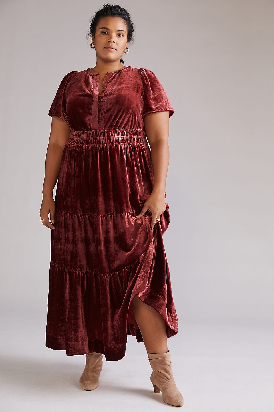 Anthropologie + Somerset Velvet Maxi Dress