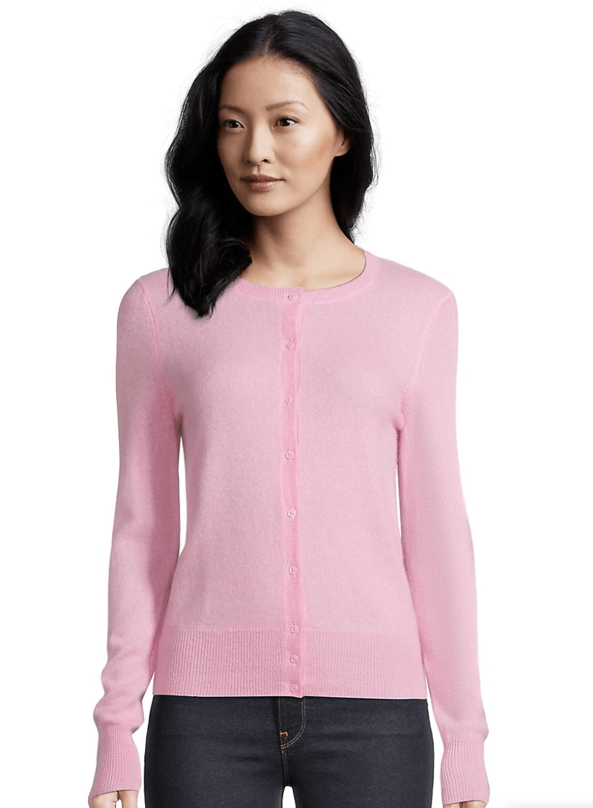 Hudson’s Bay Cashmere + Women’s Cashmere Crewneck Cardigan