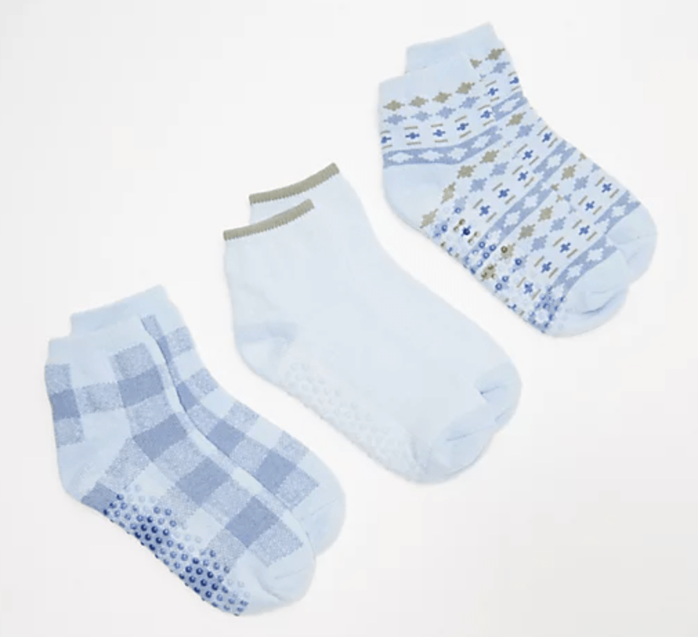 Cuddl Duds + Soft Terry Anklet Lounge Socks Set of Three