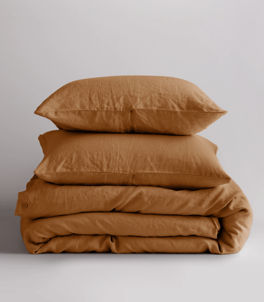 Quince + European Linen Duvet Cover Set