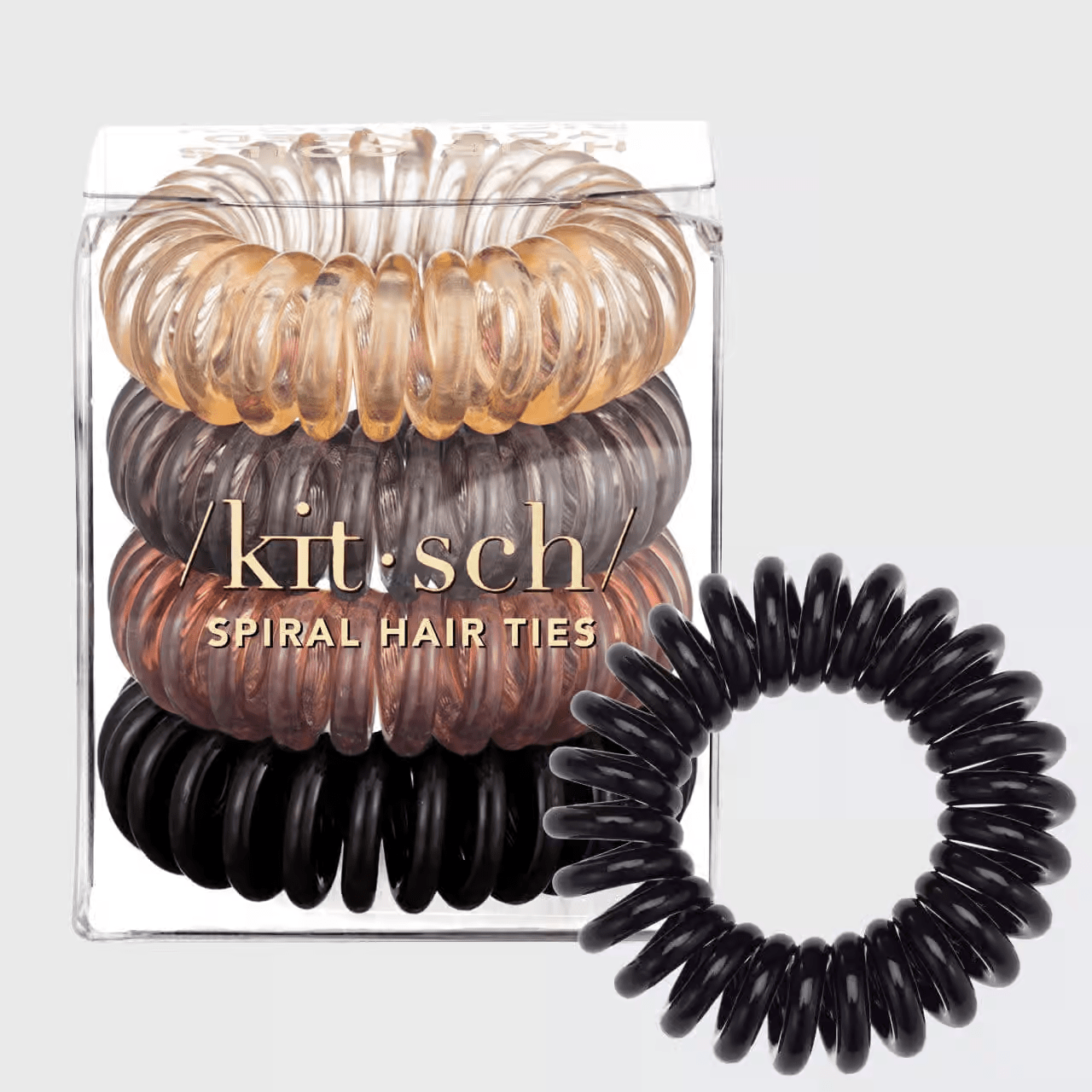 Kitsch + Spiral Hair Ties 4 Pack