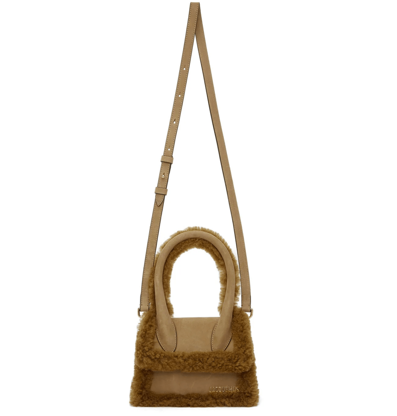 Jacquemus + Tan La Montagne Shearling ‘Le Chiquito Moyen’ Bag