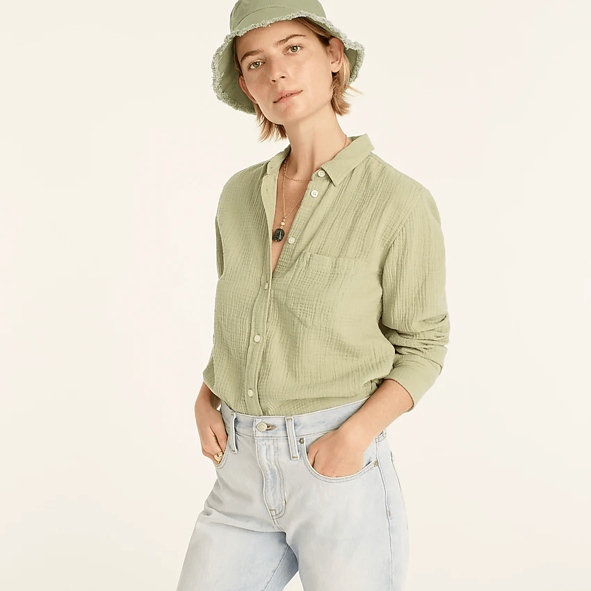 J. Crew + Classicfit soft gauze shirt