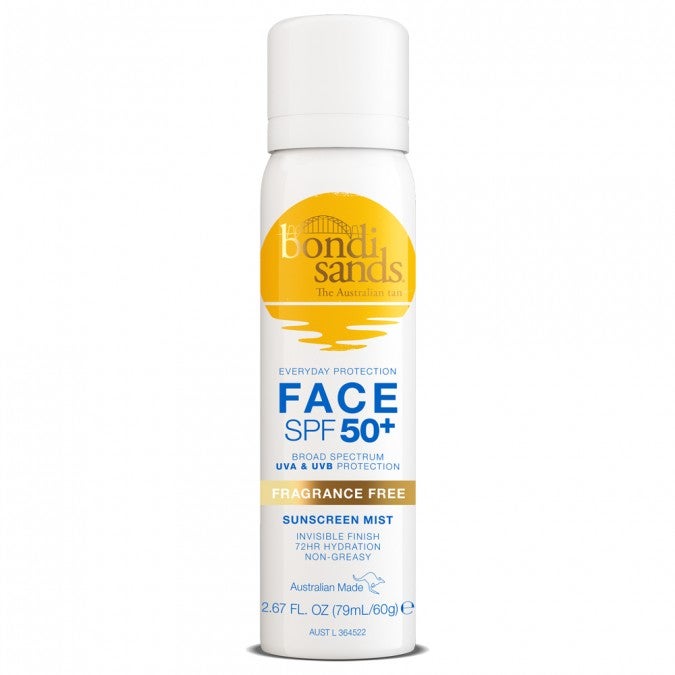 Bondi Sands + SPF 50+ Fragrance Free Sunscreen Face Mist