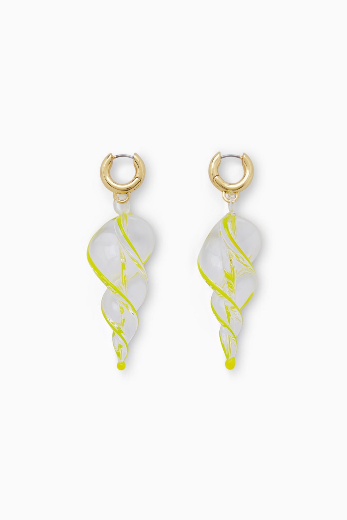 COS + Twisted Glass Drop Earrings