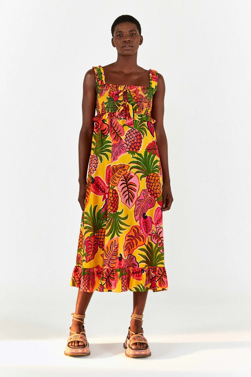 Farm Rio + Yellow Fruit Dream Maxi Dress