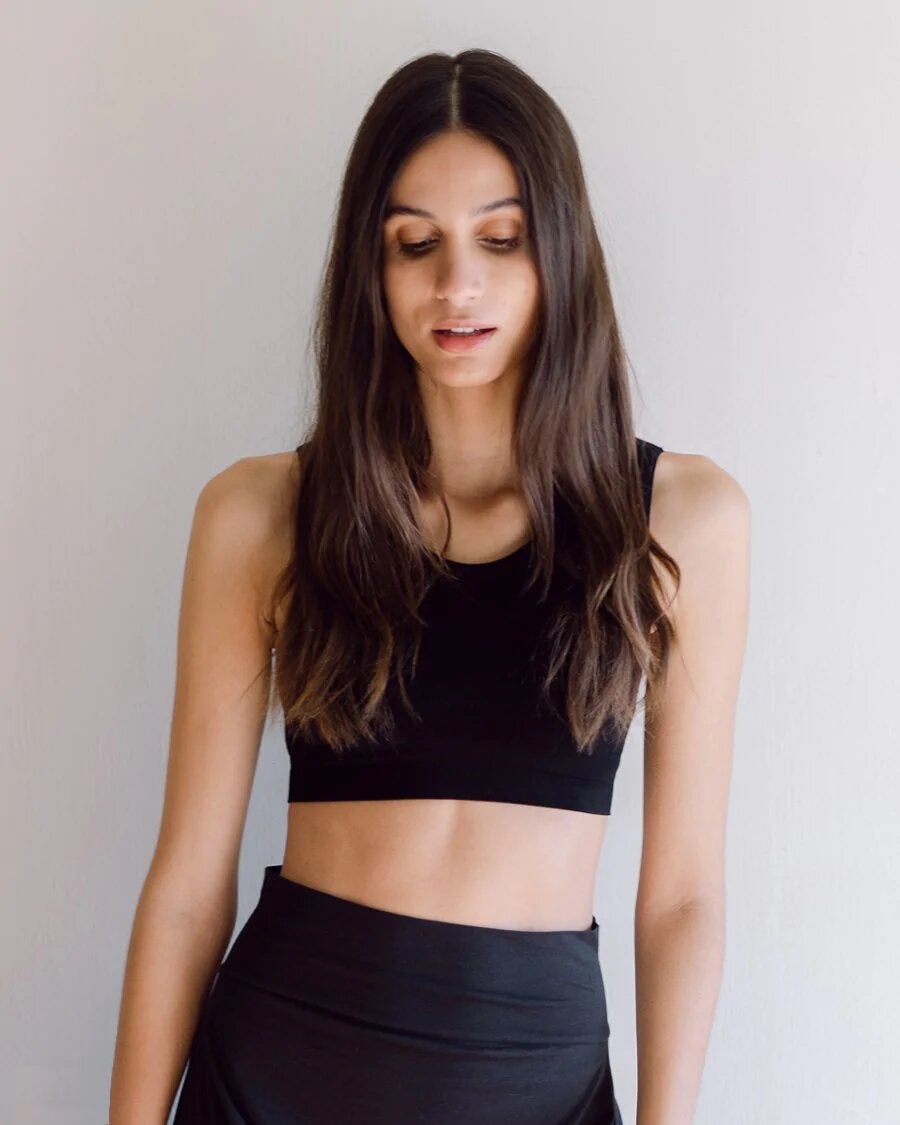 Beaumont Organic + JoJane Organic Cotton Yoga Bra In Black