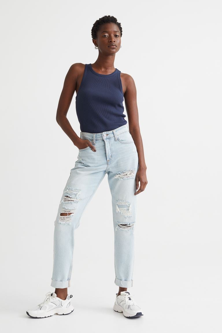 H&M + Boyfriend Low Regular Jeans