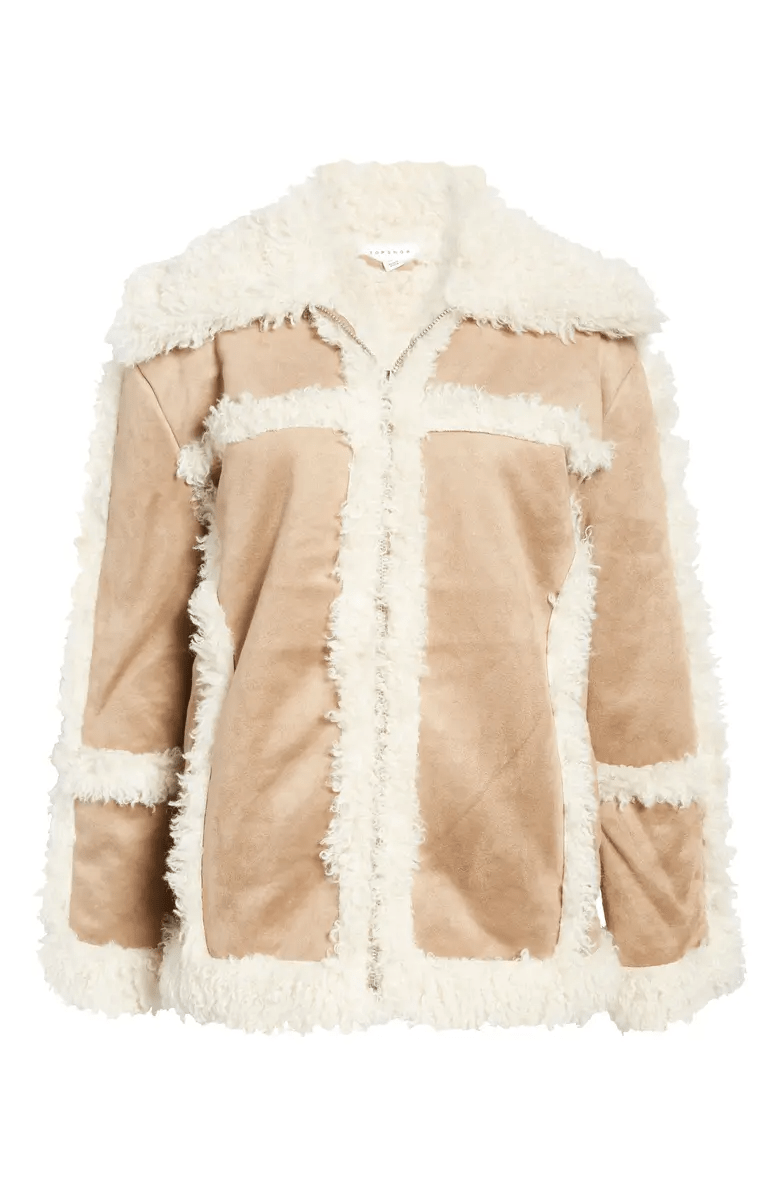 + Faux Shearling Coat